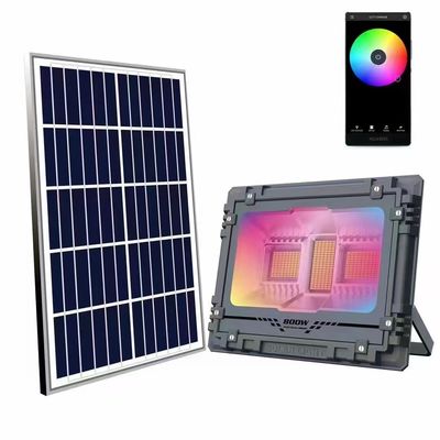 60w ~ 800w LED Lampu Banjir Solar Jalan Dengan Lampu Banjir Daya Surya Remote