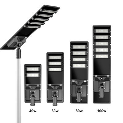 80w All In One Lampu Jalan Surya Lampu Jalan Led Modular Dengan Remote Control