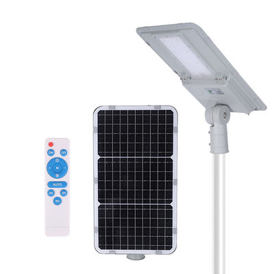 100W Ip65 Lampu Jalan LED Surya Dengan Remote Control Dimming Otomatis